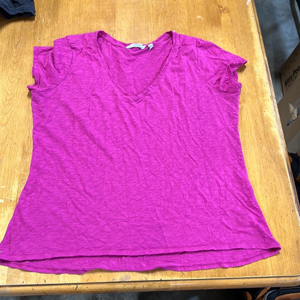 Athleta Pink Short Sleeve Shirt Size XL